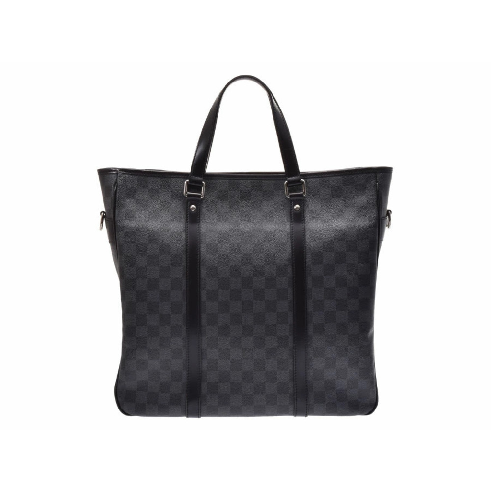 Louis Vuitton Graphite Black Tadao Black Leather Tote Bag